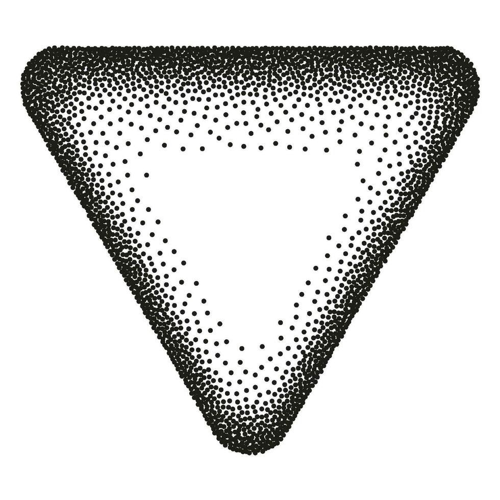 abstract halftone achtergrond. dotwork driehoek. vector