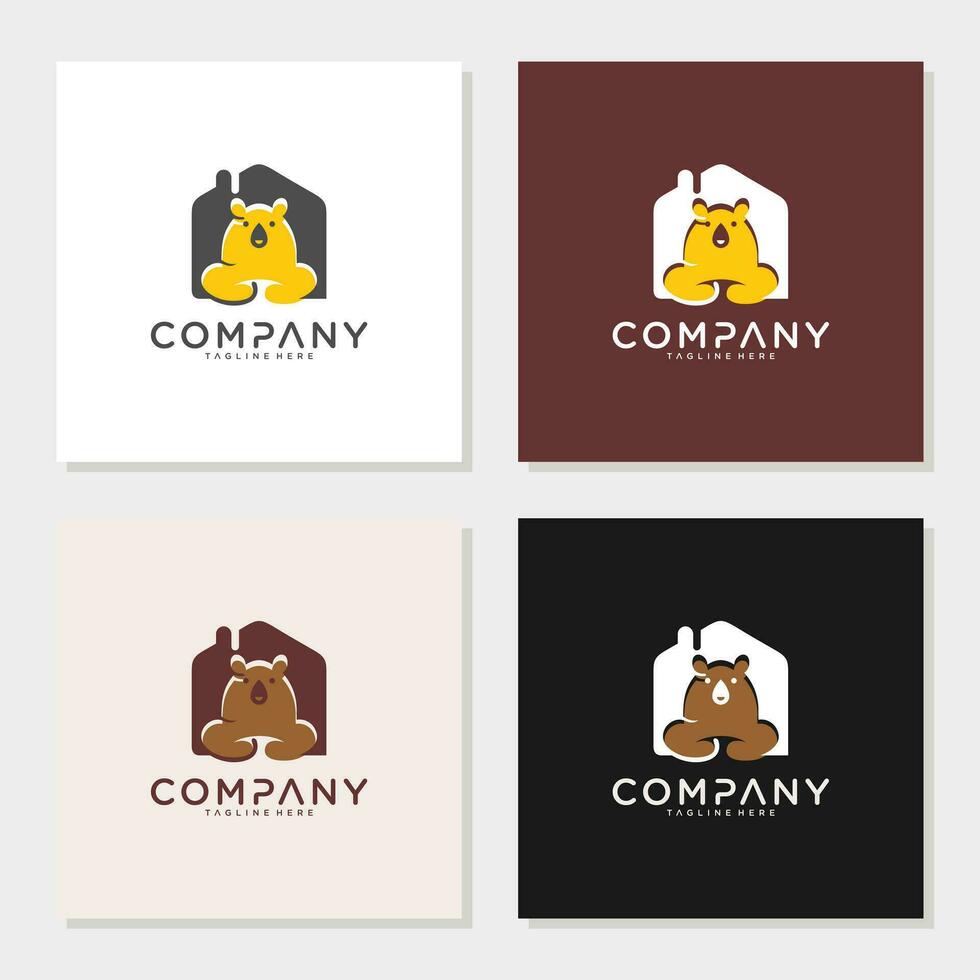 beer huis huis hypotheek echt landgoed architectuur logo ontwerp bewerkbare vector