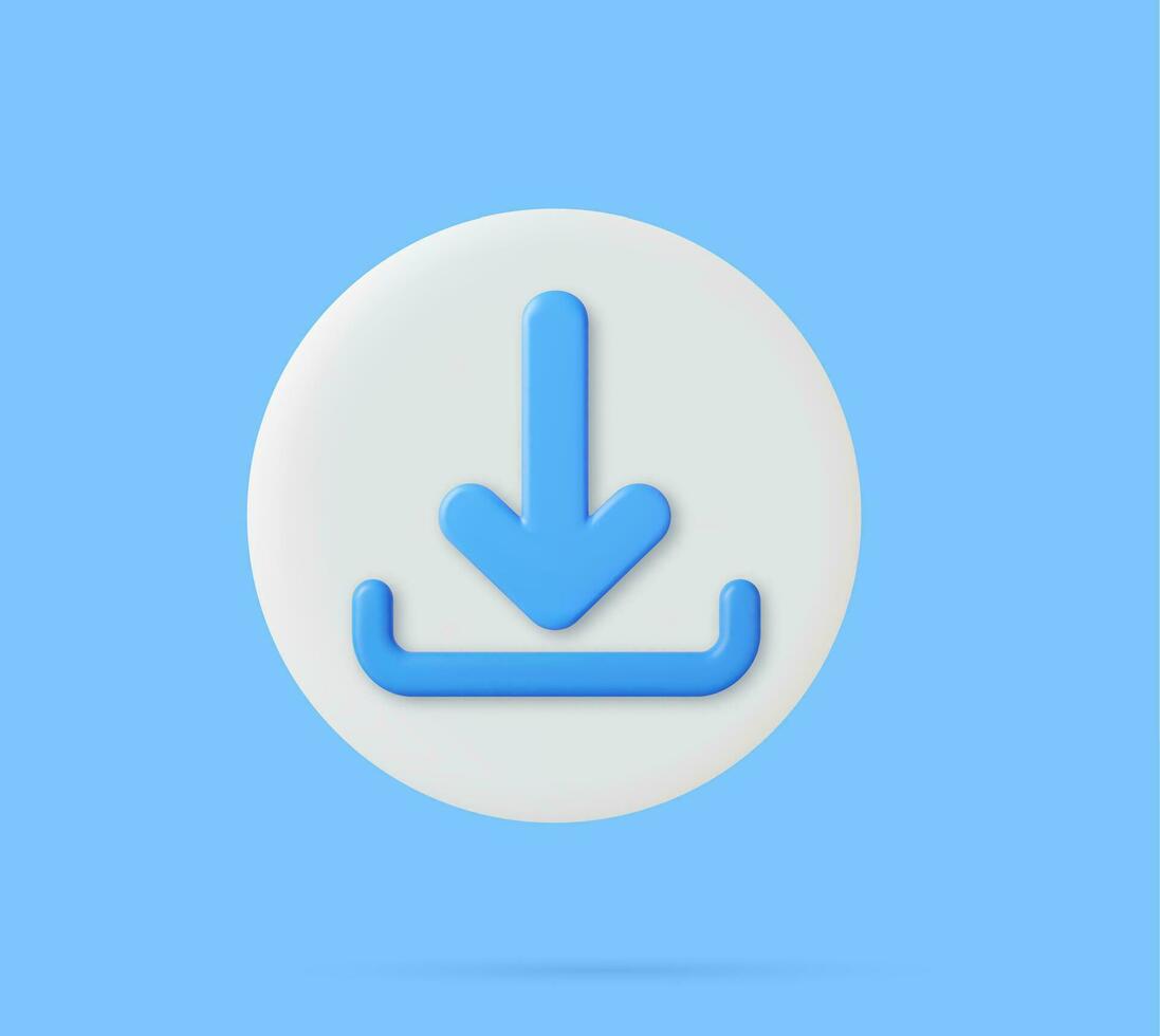 3D-downloadpictogram vector