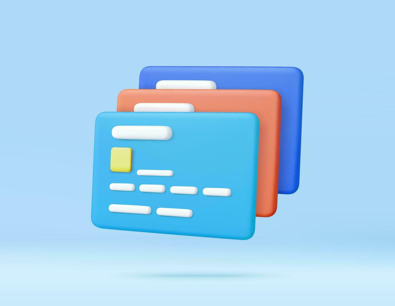 3D-creditcard vector