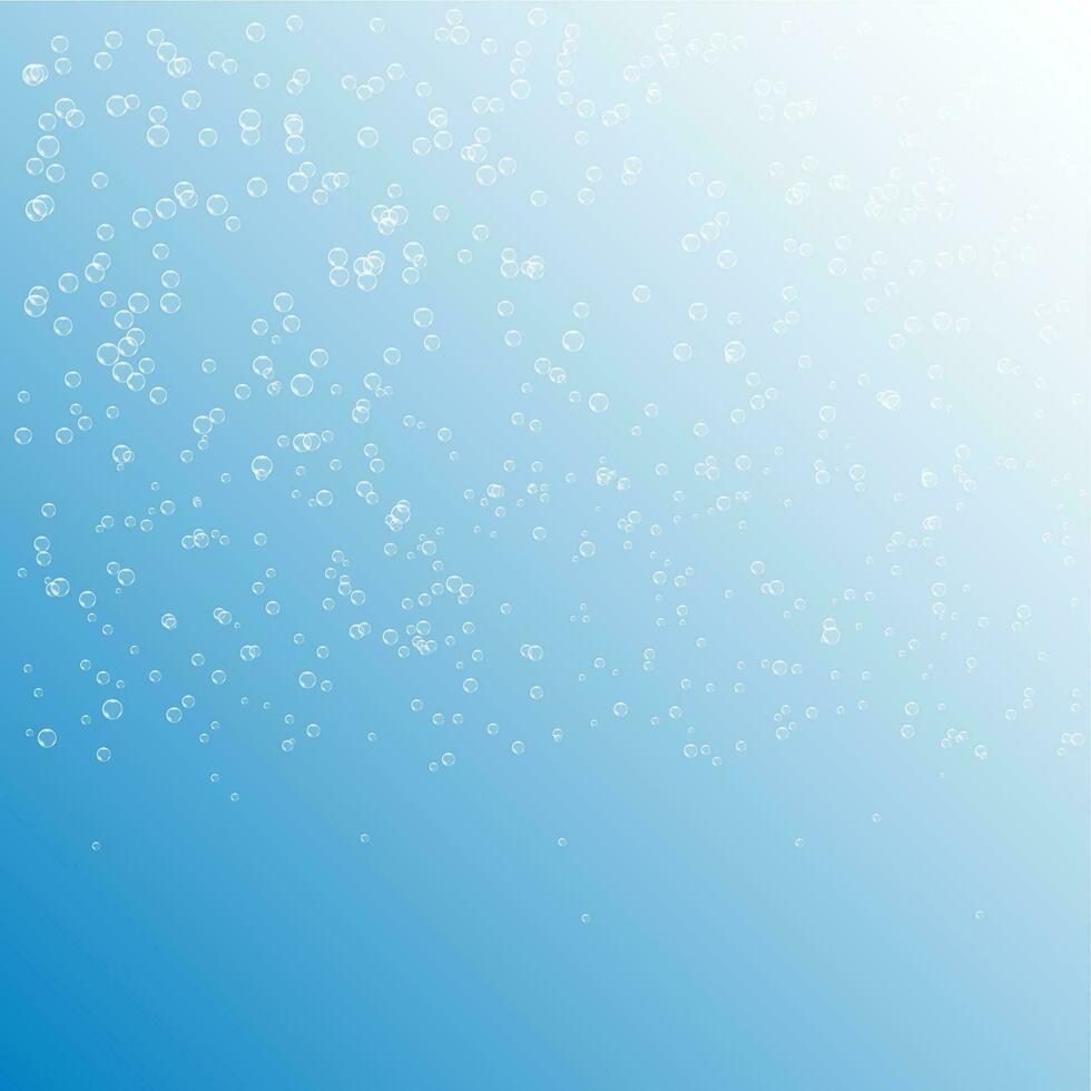 bubbels in water Aan blauw achtergrond vector