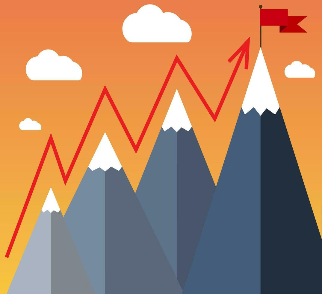 doel prestatie of succes concept. vector