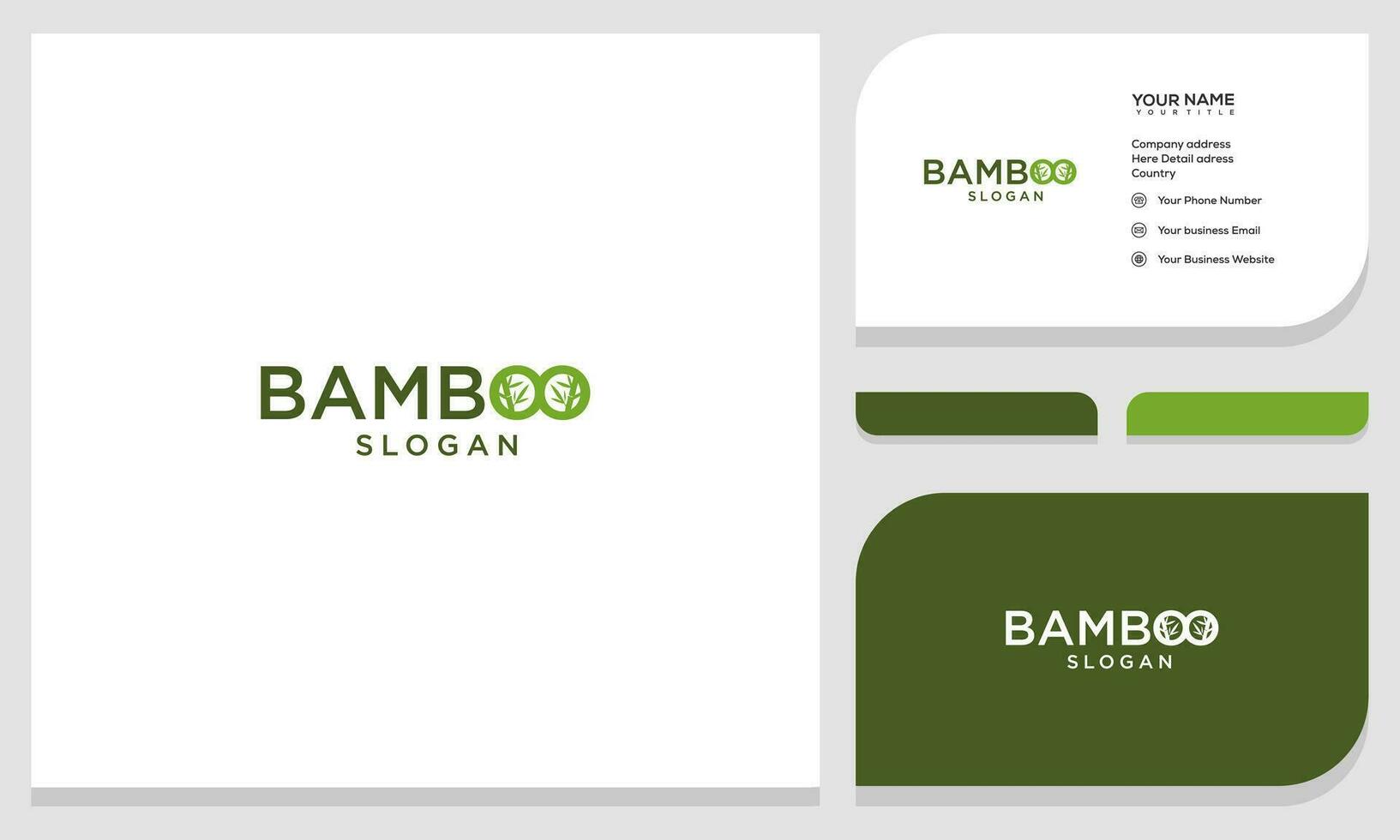 bamboe logo sjabloon. groen bamboe bomen vector ontwerp. bamboe stam logotype