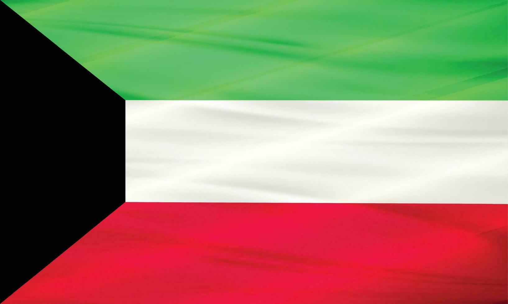 illustratie van Koeweit vlag en bewerkbare vector van Koeweit land vlag
