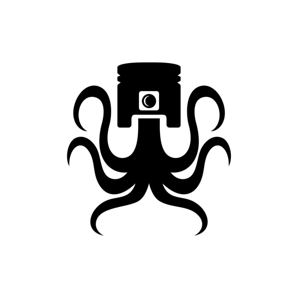 Octopus zuiger zwart vector