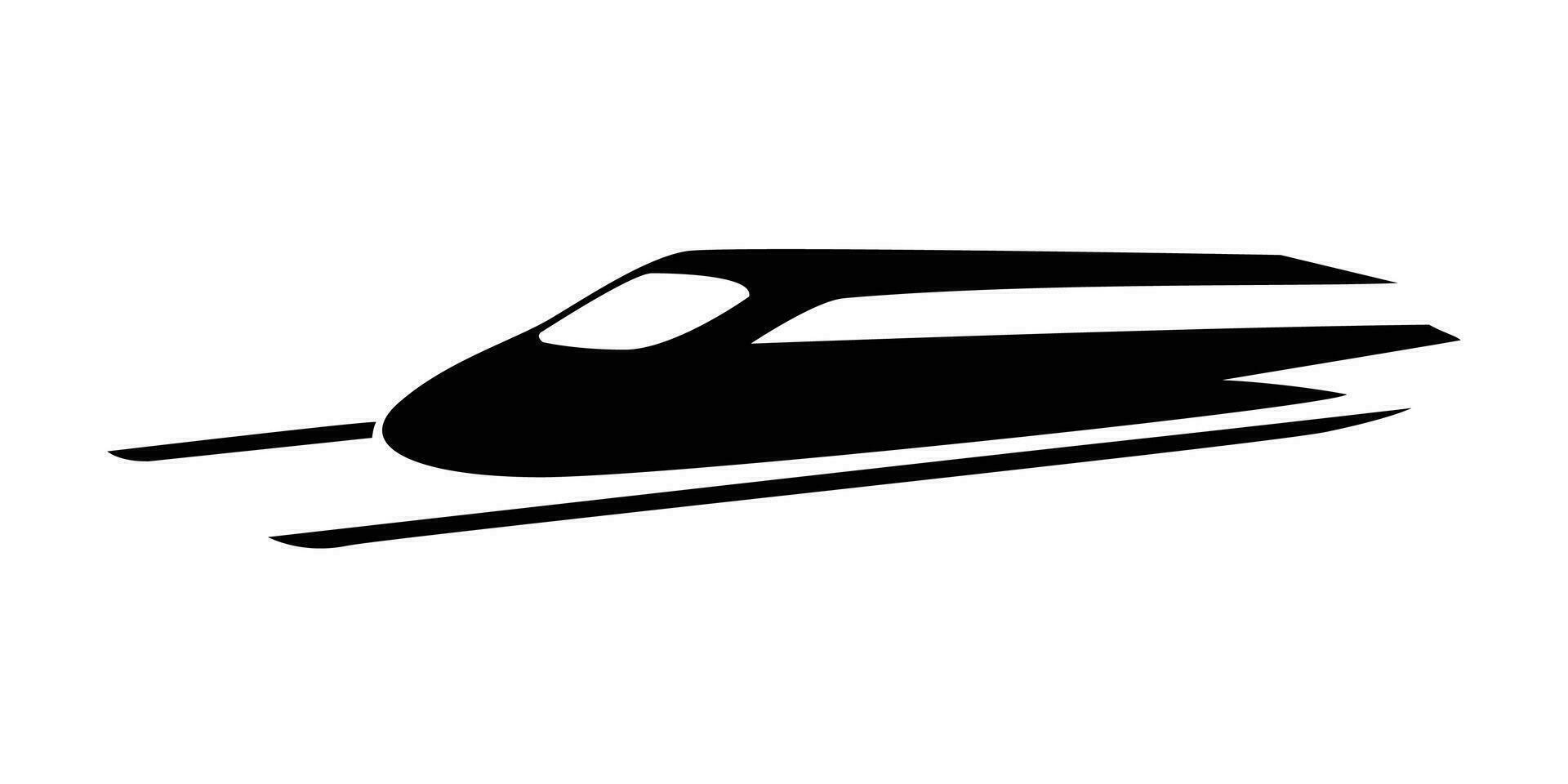 trein silhouet ontwerp. snel modern vervoer teken en symbool. vector