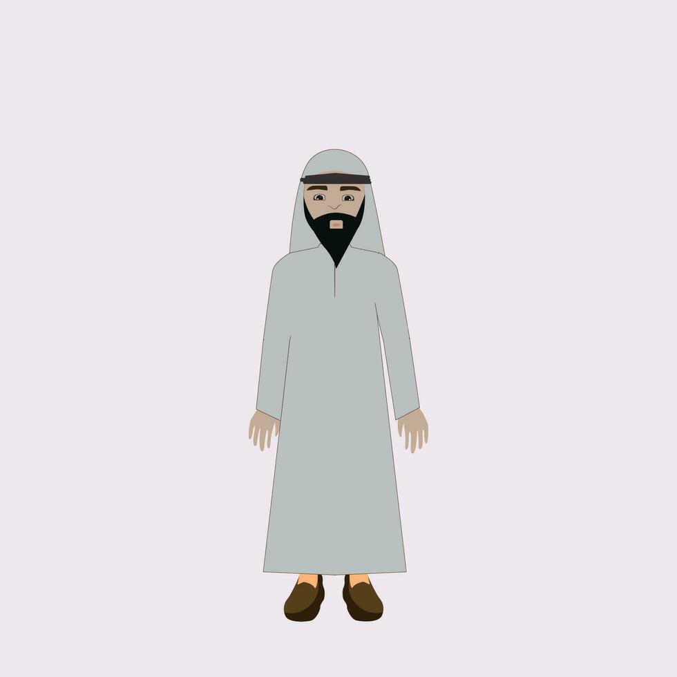 Arabisch Mens in traditioneel nationaal kostuum vector