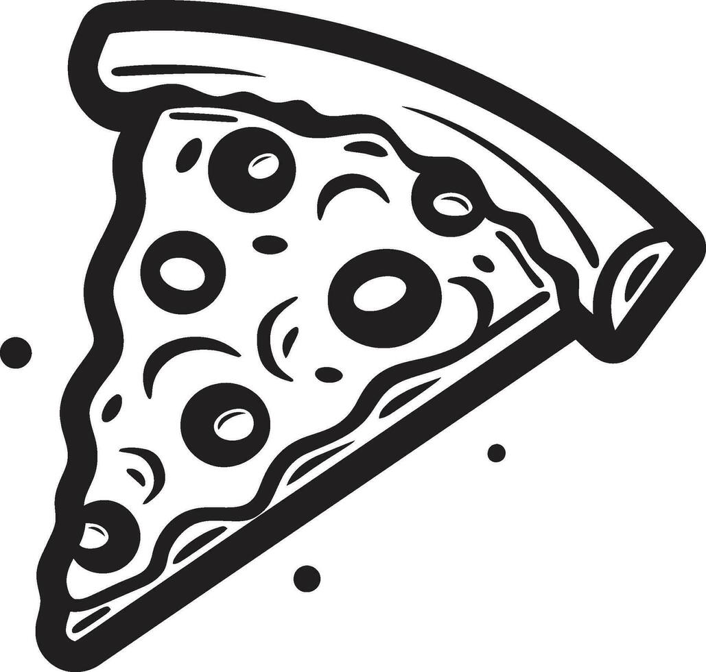 smaakvol plak magie iconisch embleem ontwerp gezond pizza plak gelukzaligheid vector logo icoon