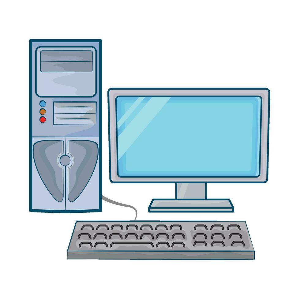 bureaublad computer illustratie vector