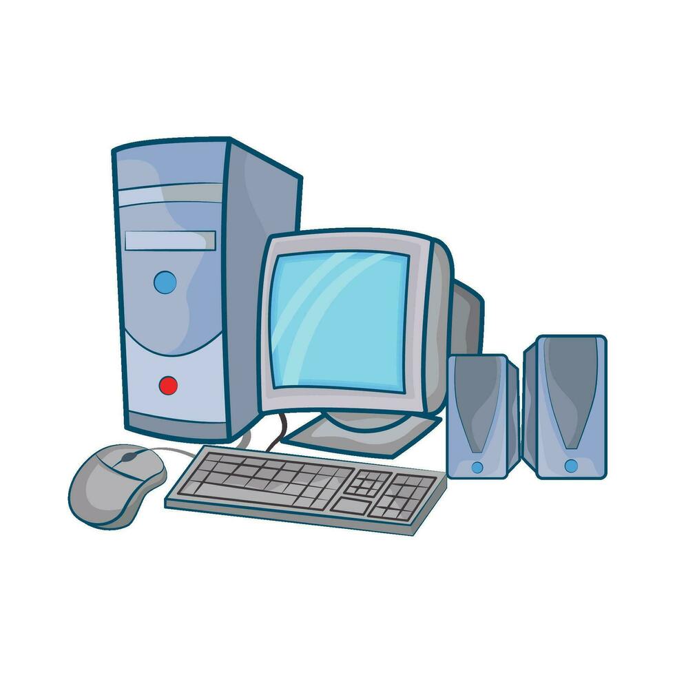 bureaublad computer illustratie vector