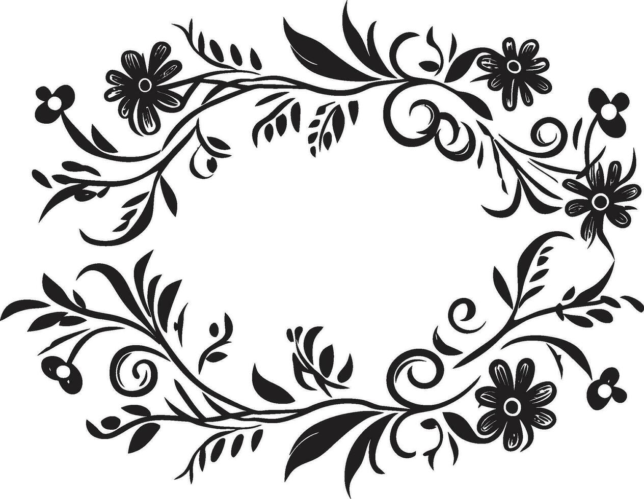 weelderig bloesems vector logo icoon verfijnd elegantie decor element logo