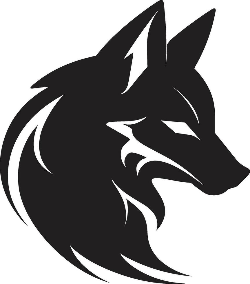 verwilderd dwingen wolf symbool lupine erfenis wolf insigne vector