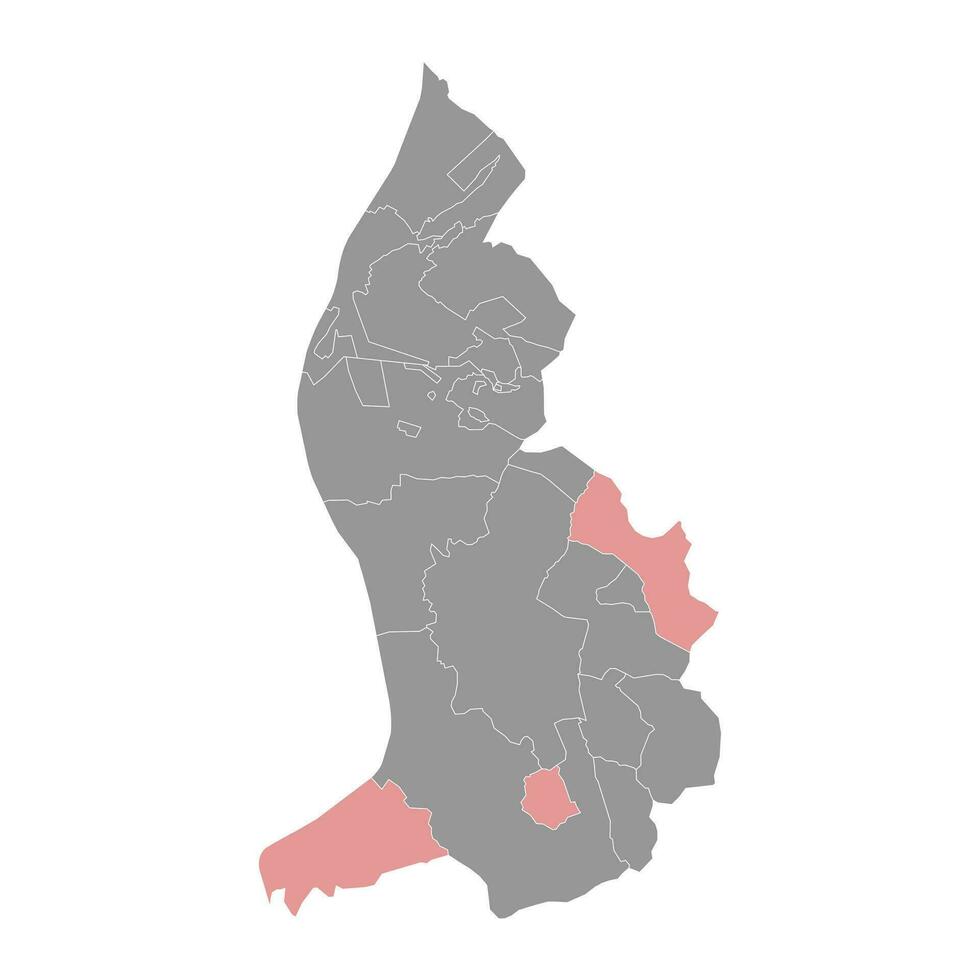 balzers gemeente kaart, administratief divisie van Liechtenstein. vector illustratie.