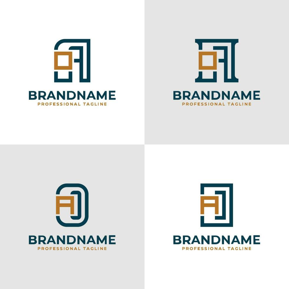 elegant brief oa en oa monogram logo, geschikt voor bedrijf met oa of oa initialen vector