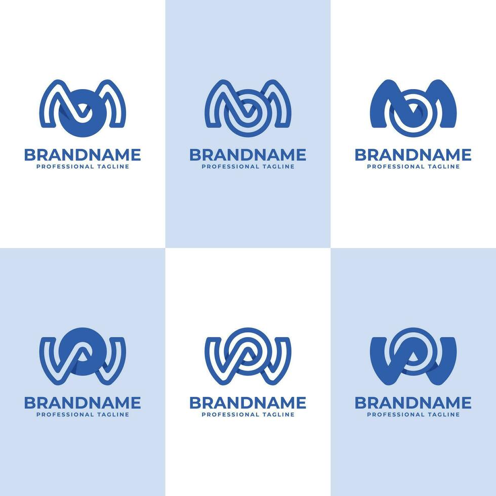 modern brief ma en wo monogram logo, geschikt voor bedrijf met ma en wo initialen vector