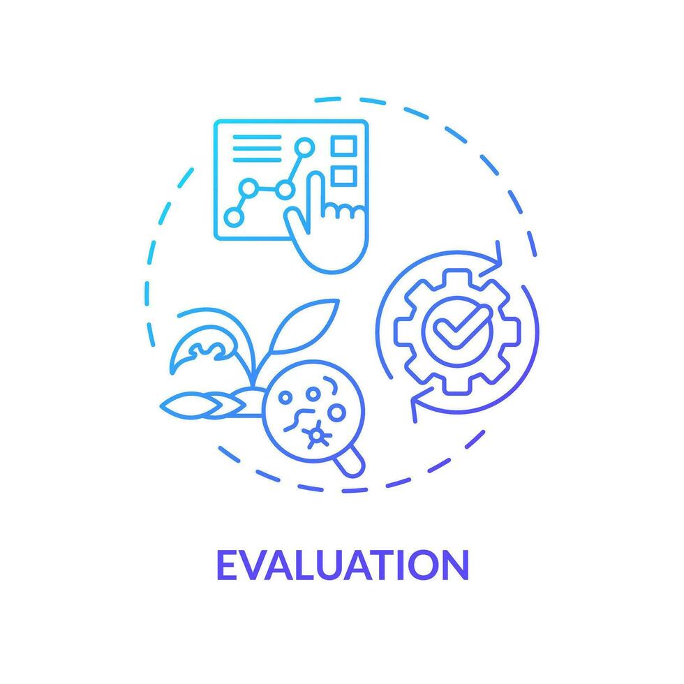 2d helling evaluatie icoon, geïsoleerd vector, geïntegreerde plaag beheer dun lijn illustratie. vector