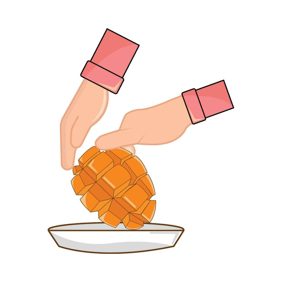 mango plak in bord illustratie vector