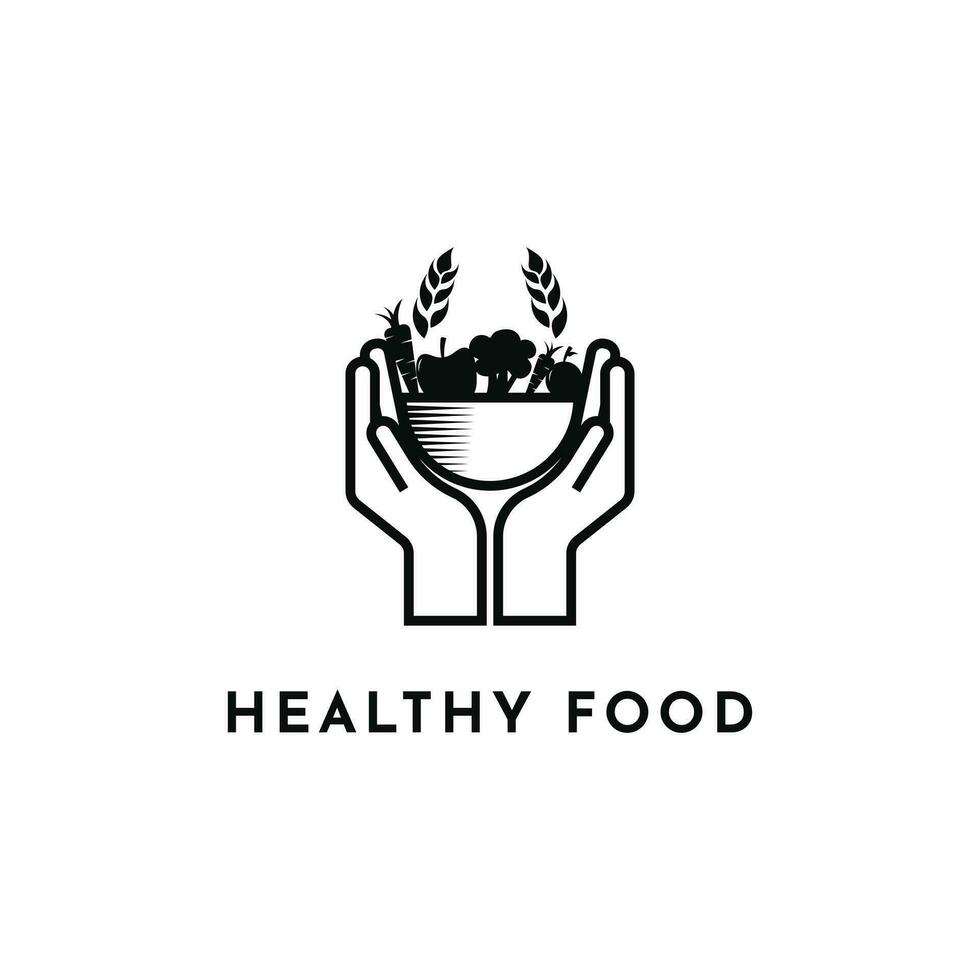 gezond voedsel logo concept ontwerp idee vector