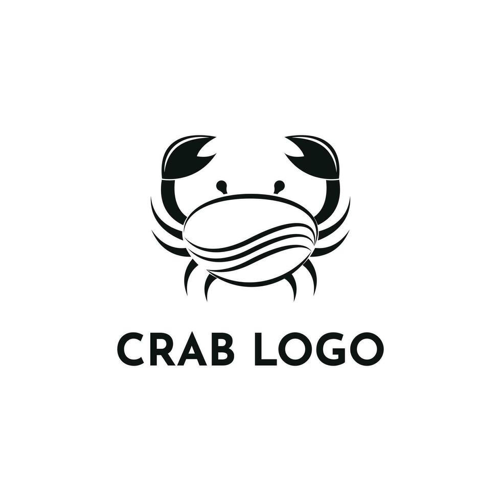 krab logo ontwerp idee vector sjabloon