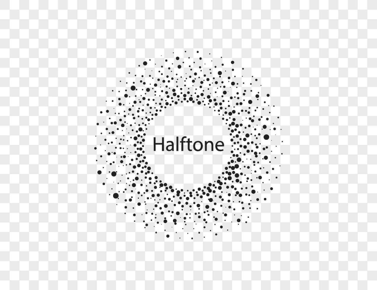 halftone dots in cirkel het formulier, logo. vector illustratie.