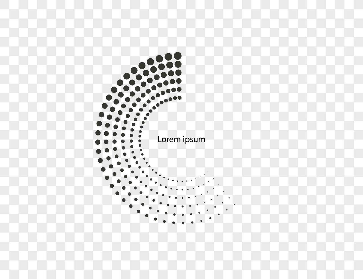 halftone dots in cirkel het formulier, logo. vector illustratie.