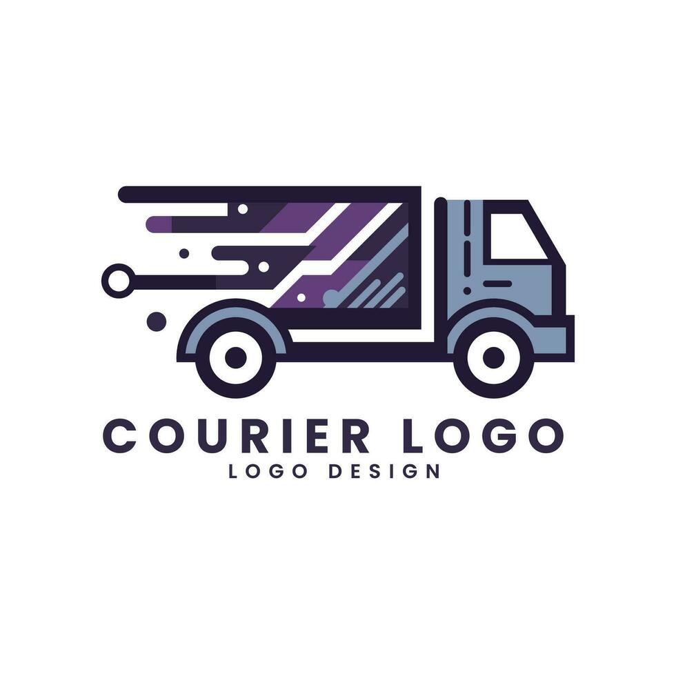 vervoer logistiek concept lading busje vrachtauto levering koerier onderhoud logo ontwerp vector sjabloon