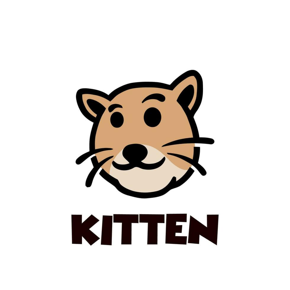 katten hoofd mascotte logo ontwerp vector