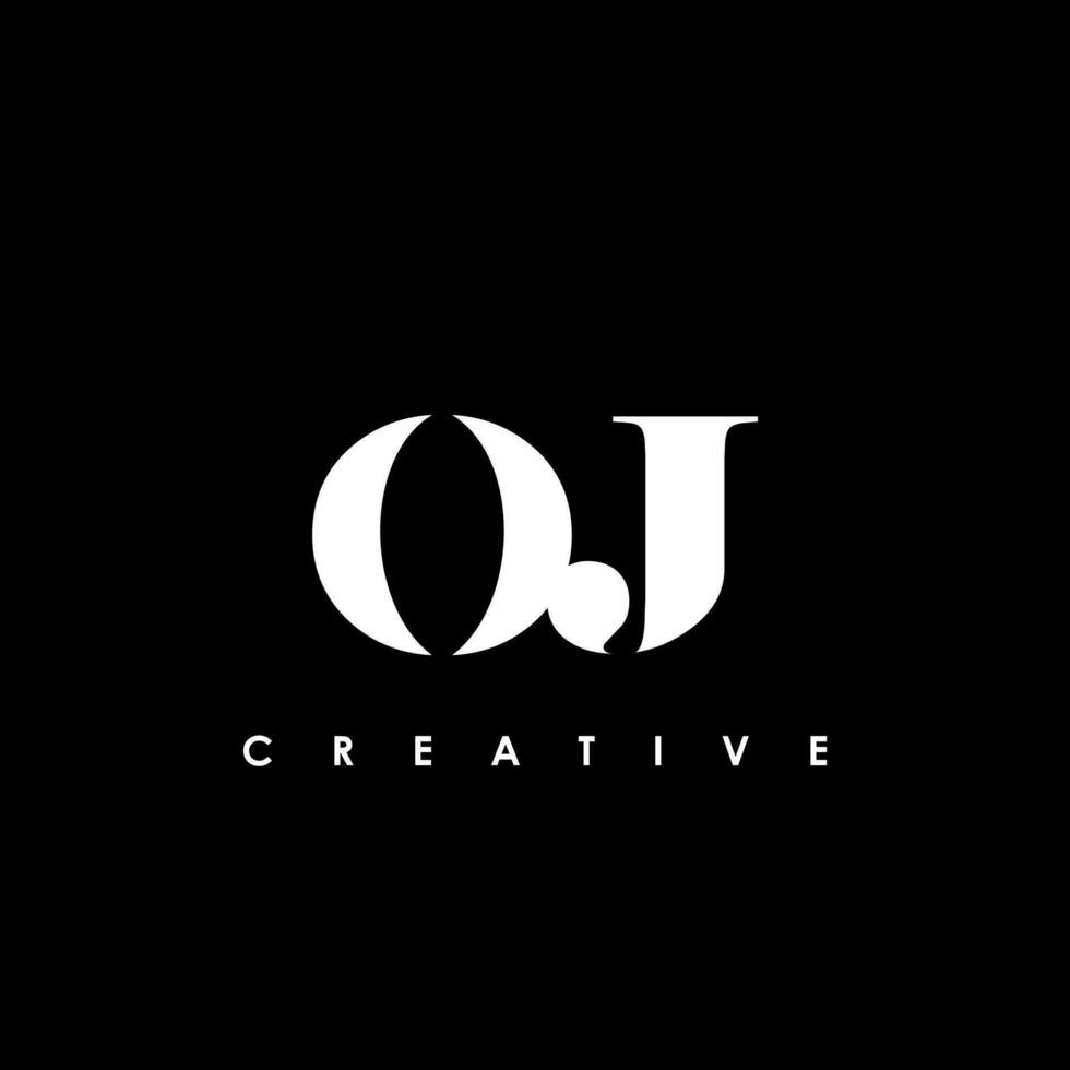 oj brief eerste logo ontwerp sjabloon vector illustratie