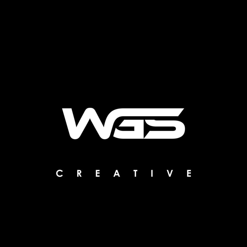 wgs brief eerste logo ontwerp sjabloon vector illustratie