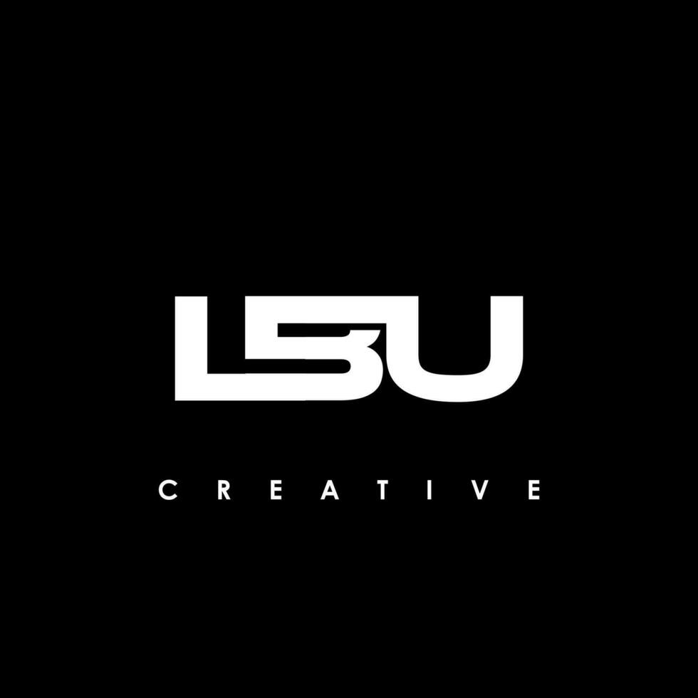 lbu brief eerste logo ontwerp sjabloon vector illustratie