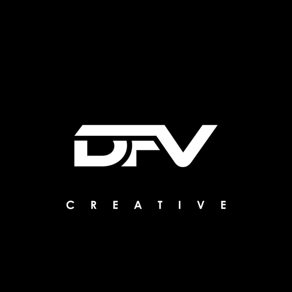 dfv brief eerste logo ontwerp sjabloon vector illustratie