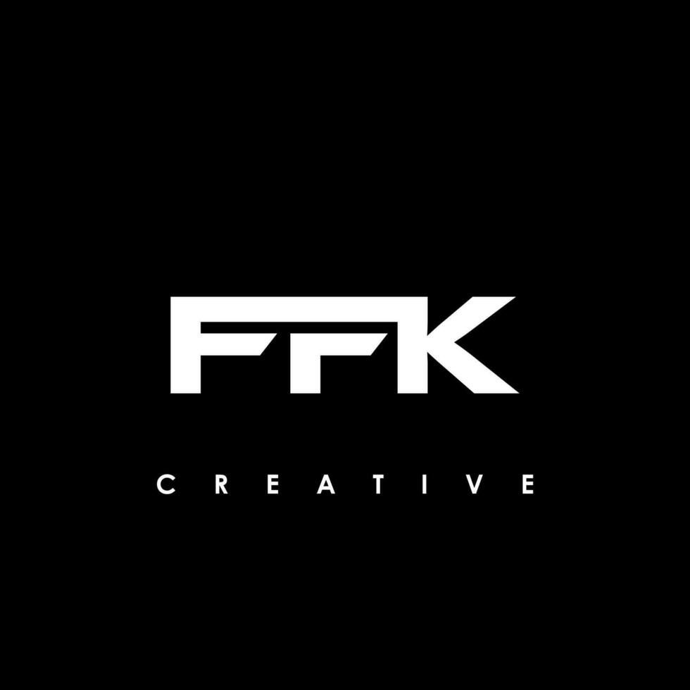 ffk brief eerste logo ontwerp sjabloon vector illustratie