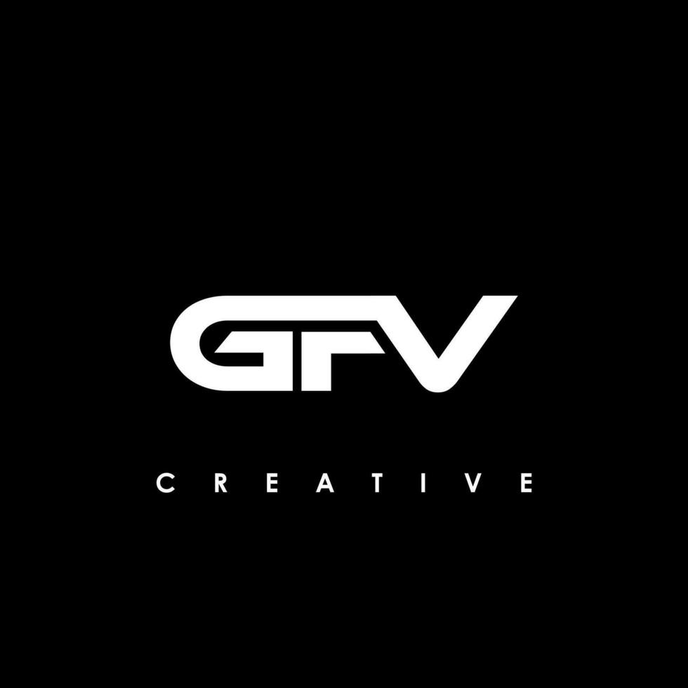gfv brief eerste logo ontwerp sjabloon vector illustratie