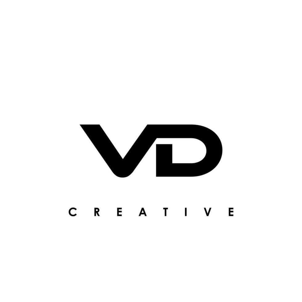 vd brief eerste logo ontwerp sjabloon vector illustratie