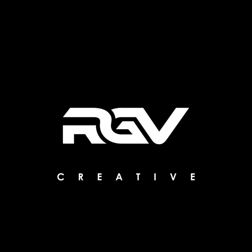 rgv brief eerste logo ontwerp sjabloon vector illustratie