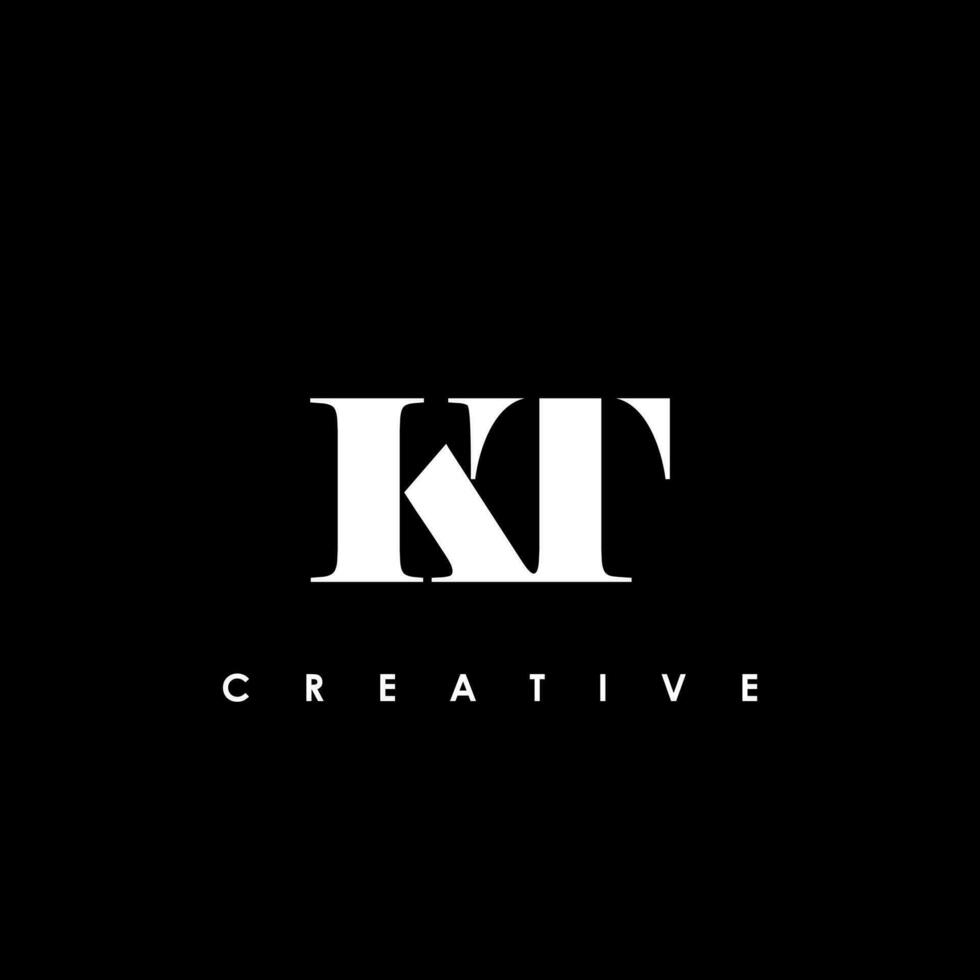 kt brief eerste logo ontwerp sjabloon vector illustratie