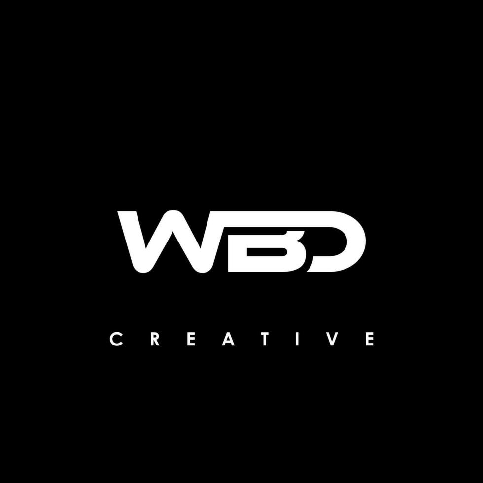 wbd brief eerste logo ontwerp sjabloon vector illustratie
