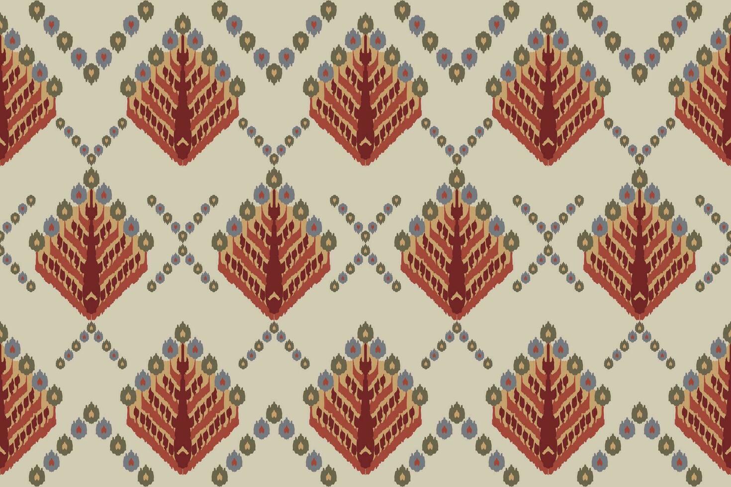 ikat tribal Indisch naadloos patroon. etnisch aztec kleding stof tapijt mandala ornament inheems boho chevron textiel.geometrisch Afrikaanse Amerikaans oosters traditioneel vector illustraties. borduurwerk stijl