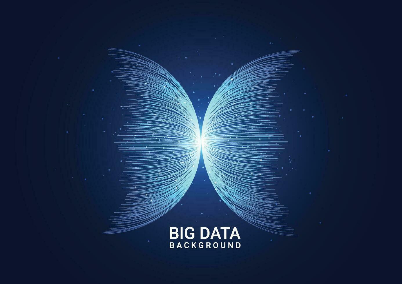 big data visualisatie. abstracte technologie innovatie communicatie concept digitale blauwe ontwerp achtergrond. vector illustratie