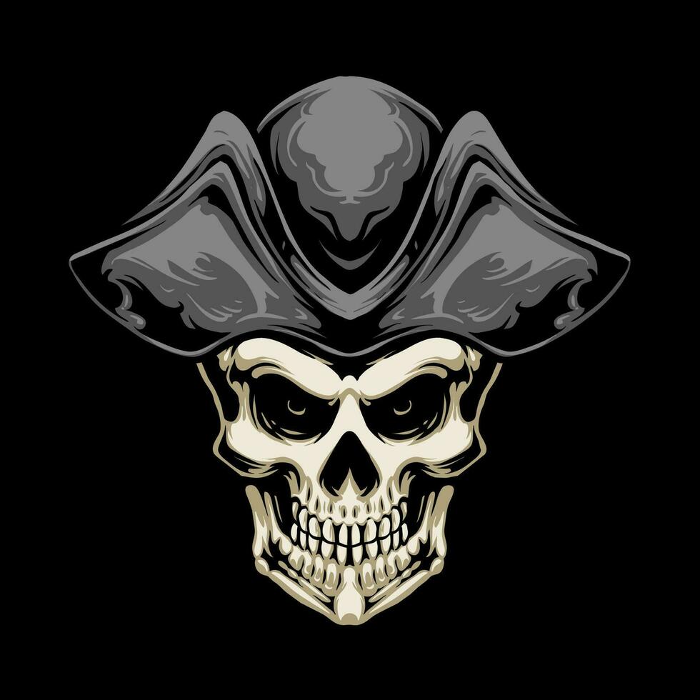 piraat hoed schedel vector illustratie