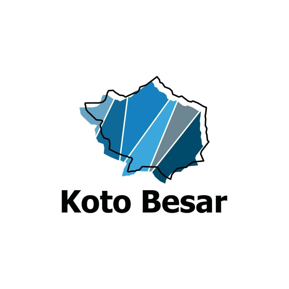 kaart van koto besar stad modern schets, hoog gedetailleerd vector illustratie ontwerp sjabloon, geschikt voor uw bedrijf