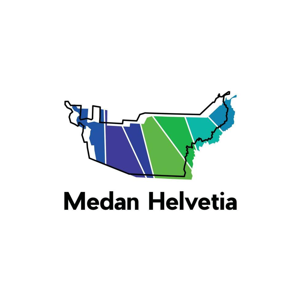 kaart van medan helvetia stad modern schets, hoog gedetailleerd vector illustratie ontwerp sjabloon, geschikt voor uw bedrijf