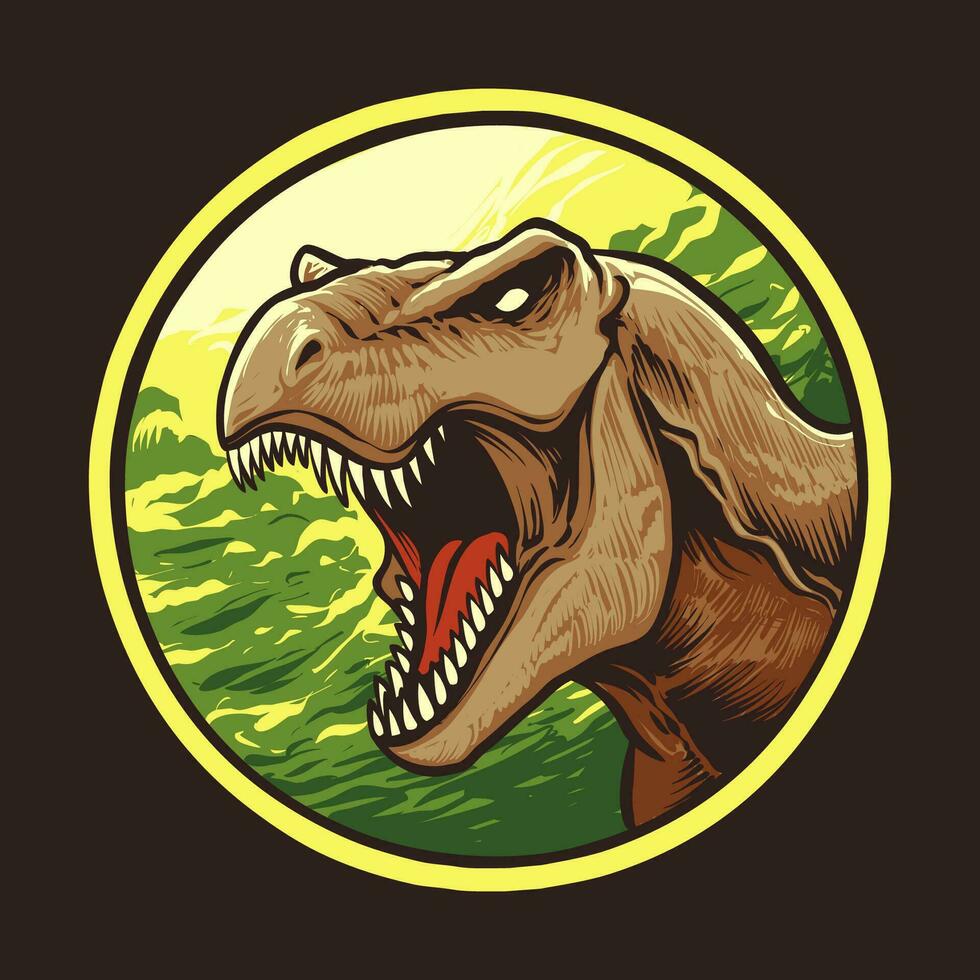 tyrannosaurus rex hoofd vector illustratie