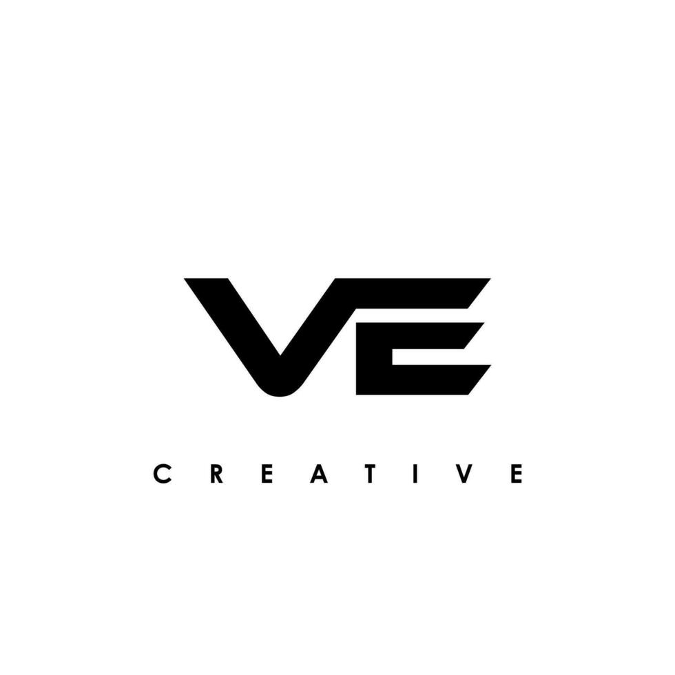 ve brief eerste logo ontwerp sjabloon vector illustratie