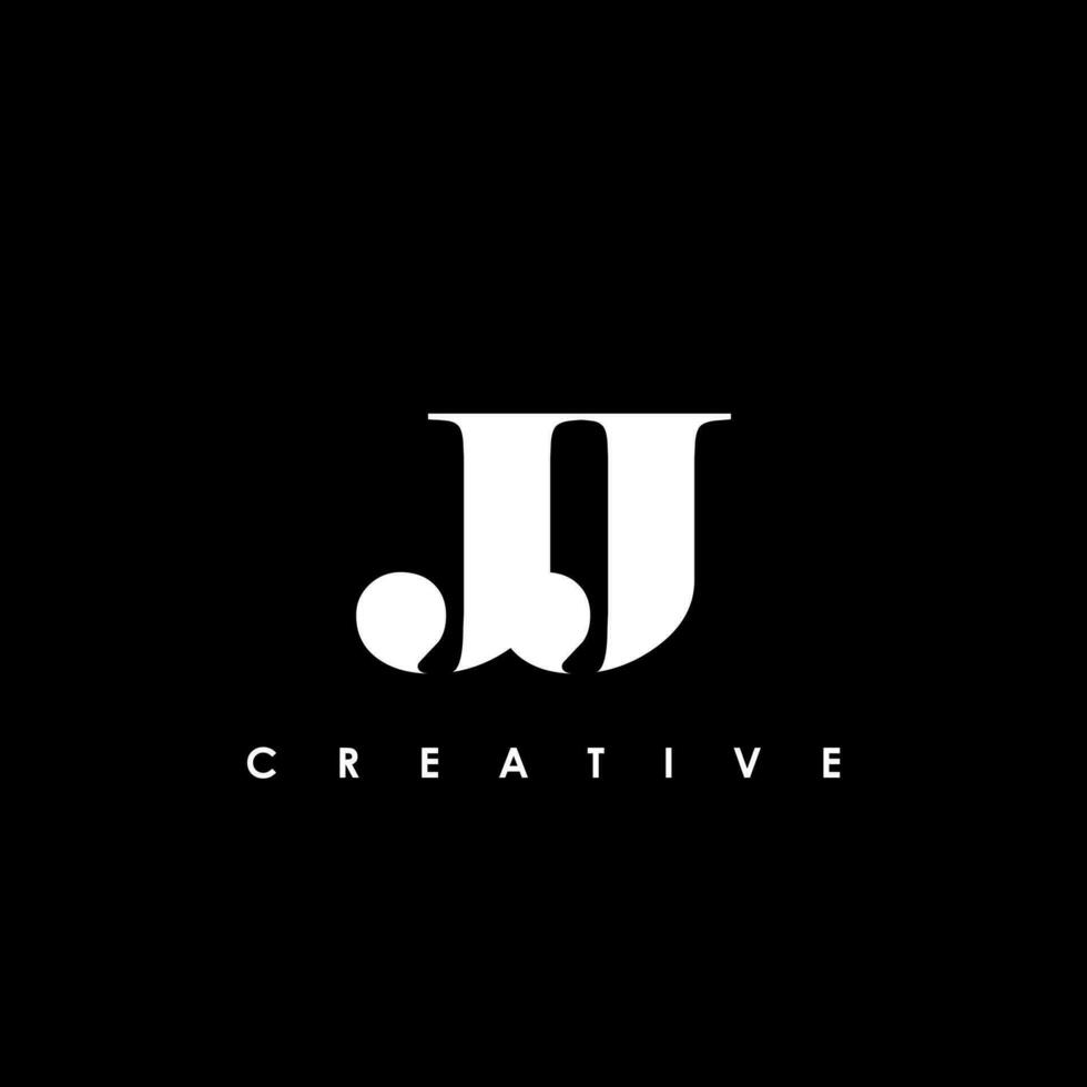 jj brief eerste logo ontwerp sjabloon vector illustratie