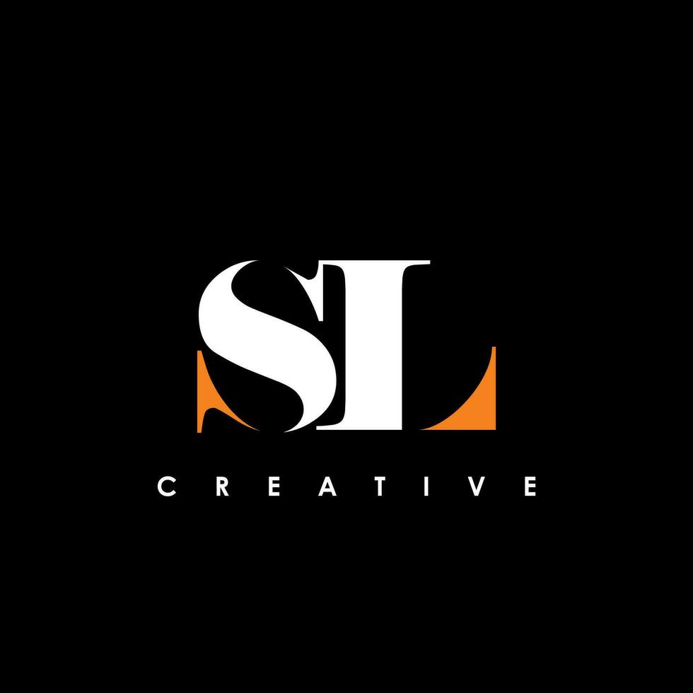 sl brief eerste logo ontwerp sjabloon vector illustratie