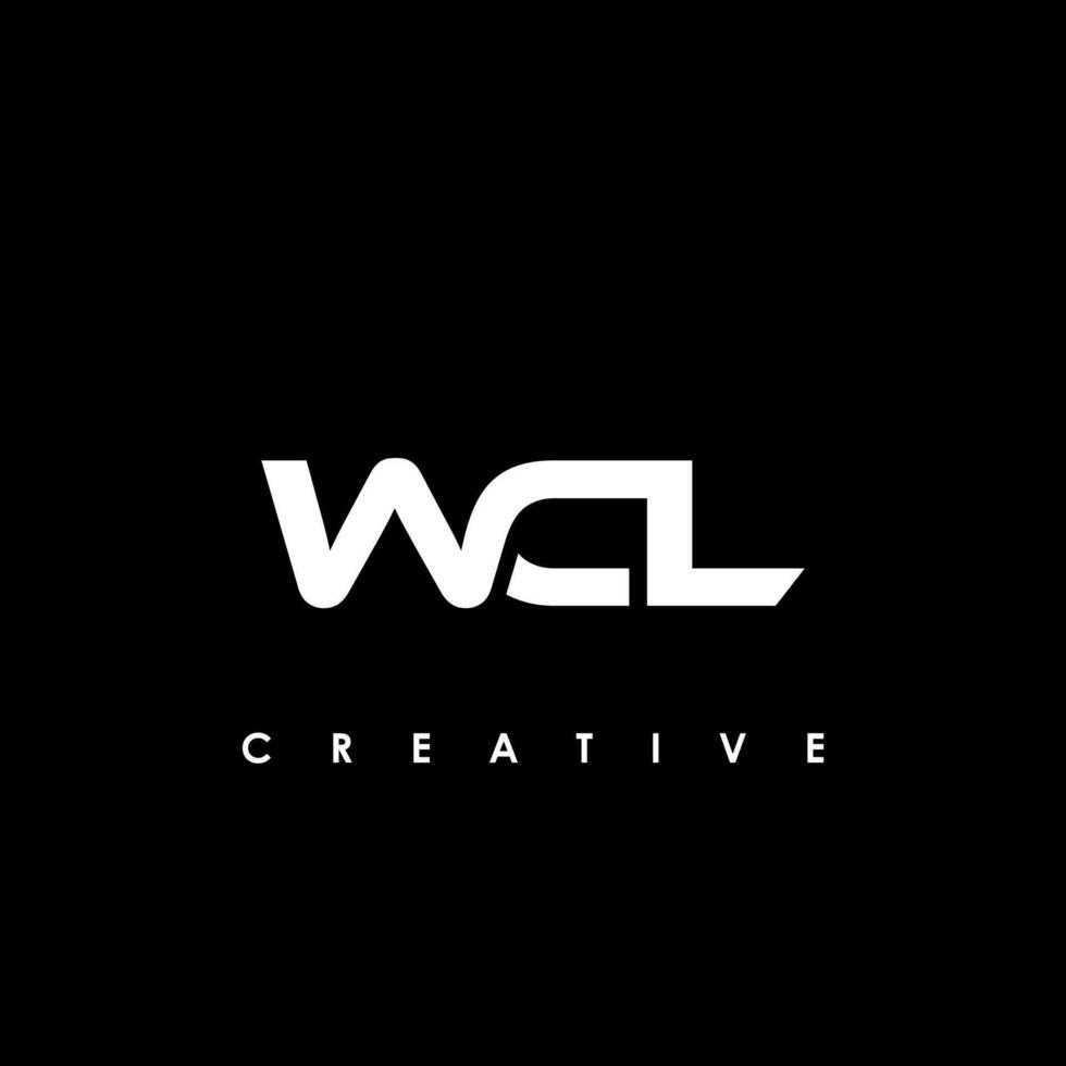 wcl brief eerste logo ontwerp sjabloon vector illustratie