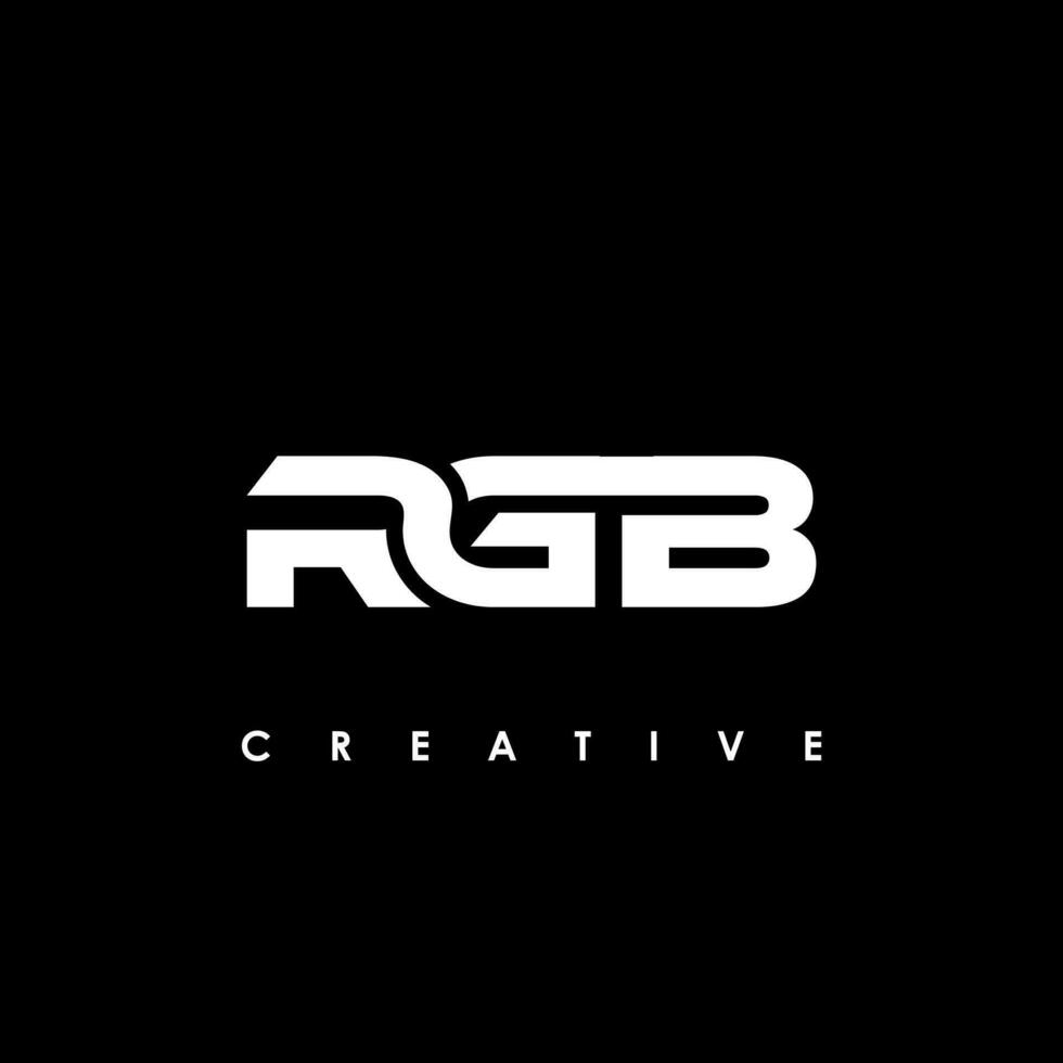 rgb brief eerste logo ontwerp sjabloon vector illustratie