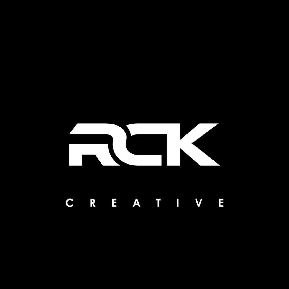 rck brief eerste logo ontwerp sjabloon vector illustratie