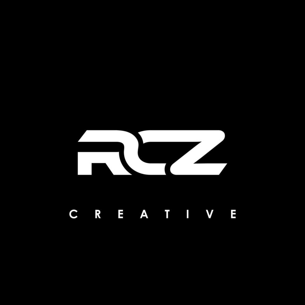 rcz brief eerste logo ontwerp sjabloon vector illustratie